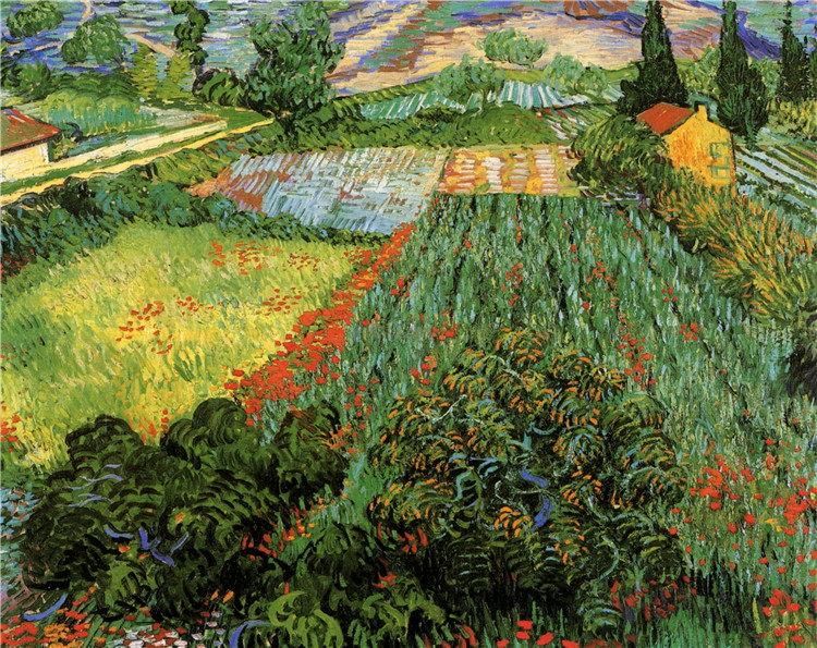 Field With Poppies Van Gogh Oil Painting - Click Image to Close